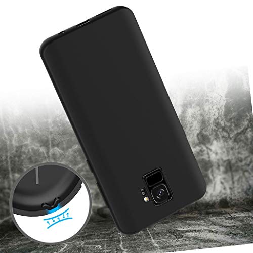 ZXLZKQ Fundas + Protector de Pantalla para ZTE Blade A51 (6.52 Pulgadas), Negro Suave Silicona Case Cover TPU Carcasa Caso con Cristal Templado para ZTE Blade A51 - WMA33