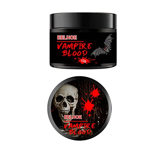 10g de Halloween coágulo de sangre crema de coagulación de sangre, maquillaje de cara y cuerpo coagulación de sangre de maquillaje coágulo de sangre, efecto especial de maquillaje de jarabe espeso