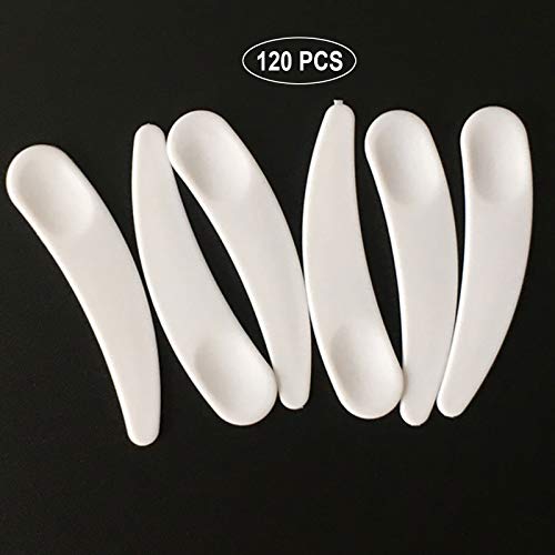 120 Pcs Espátulas Cosméticas Mini Espátula Maquillaje Espátula Espátulas para Cosméticos Productos Cosméticos MáScara Espátula Perfectos para Le Varie Cremas Crema Hidratante LáPiz Labial