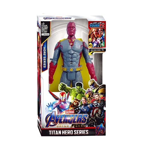 12''/30cm Marvel Avengers Hulk Capitán América Spiderman Wolverine Venom Iron Man Thor Groot Figuras de Acción Juguete para Regalos de Niños (Vision with Box)