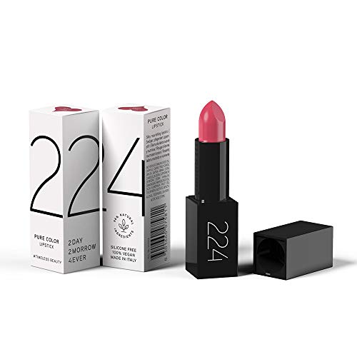 224 Cosmetics Barra de labios Pure Color - natural, vegano , no testada en animals - feel good fórmula , sin parabeno y silicona - Delicate Kiss