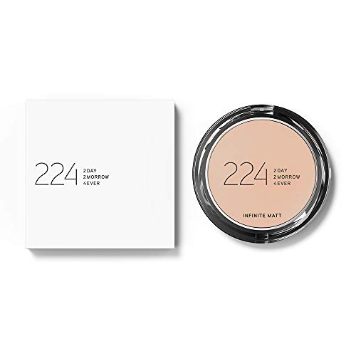 224 Cosmetics Polvos compactos - natural, vegano , no testada en animals - feel good fórmula , sin parabeno y silicona - Infinite Matt medios