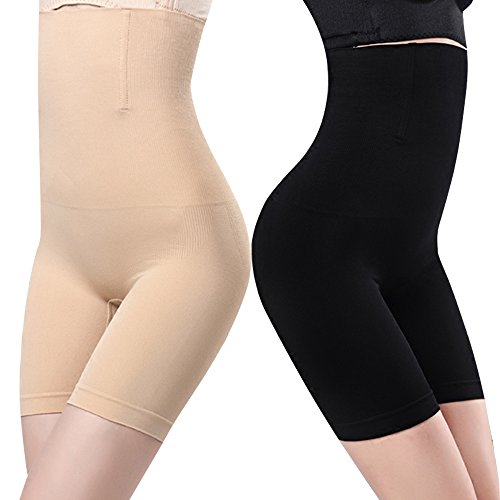 2Pcs Braga Faja Reductora Braguita Moldeadora Adelgazante Faja Pantalón Cintura Alta Body Moldeador Abdomen Shapewear Lenceria Mujer (XL/XXL)