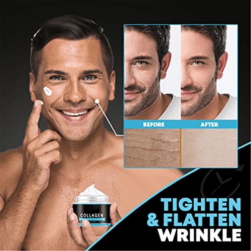 2pcs Men’s Wrinkle Face Cream, Crema Antienvejecimiento Revitalizante Para Hombres, Crema Facial Antiarrugas De Noche Natural Y Orgánica Para Reducir Las Líneas Finas Y Arrugas (30g)