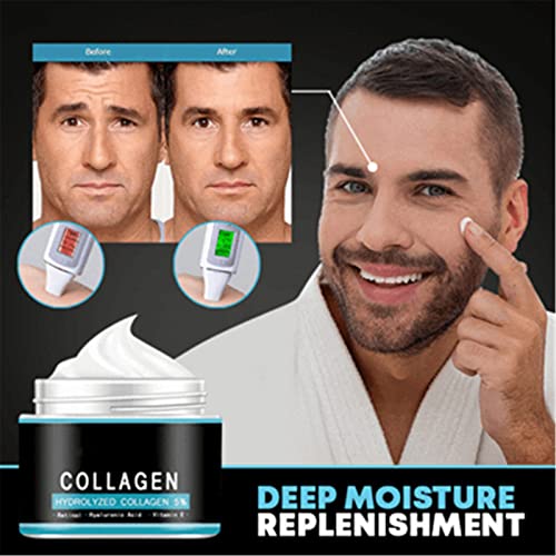 2pcs Men’s Wrinkle Face Cream, Crema Antienvejecimiento Revitalizante Para Hombres, Crema Facial Antiarrugas De Noche Natural Y Orgánica Para Reducir Las Líneas Finas Y Arrugas (30g)