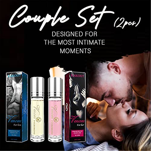 2Piezas Intimate Partner Erotic Perfume, Bellunamoon Romance Perfume de Feromonas, Flirtyaroma Perfume de Feromonas Lujuriosas, Perfume de Atracción de Feromonas en Aerosol para Hombres (Mujer)