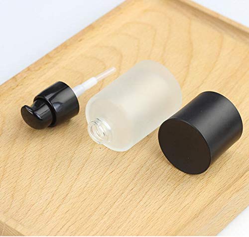 2unids 30ml vacío bomba de vidrio esmerilado botella de base líquida dispensador de envases de maquillaje cosméticos frascos de almacenamiento tarro para loción de viaje botella de muestra de emulsión