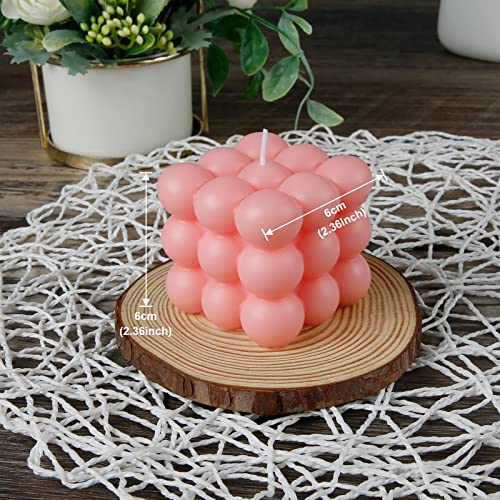 3 PCS Bubble Candle, Weinsamkeit Vela Geométrica, Bubble Candle Handmade I Vela de Burbujas Sostenible Hecha con Cera de Soja I Velas de Burbujas en Forma de Cubo I Vela Perfumada de Vainilla