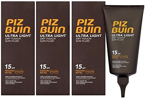 3 x Piz Buin Ultra Light Dry Touch Sun Fluid 150ml - SPF15