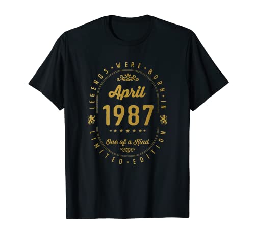 35 años Cumpleaños Las Leyendas nacen en Abril de 1987 Camiseta