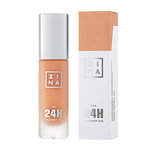 3INA Maquillaje – Sin crueldad – Vegano – The 24h Foundation 612 Ultra Light Beige – Base de cobertura media-alta – Acabado mate natural – Larga duración – Impermeable – 30 ml – Fabricado en Europa