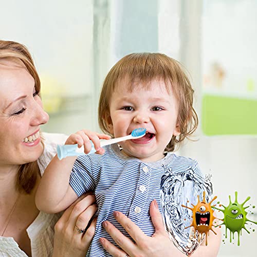 4 cepillos de dientes para niños con dibujos animados, manual para niños, cepillo de dientes de cerdas suaves con ventosa, un cepillo de dientes suave para niños, adecuado para encías sensibles