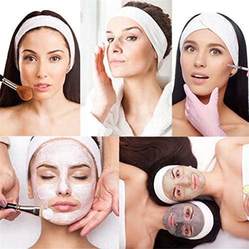 6 Piezas Diadema de Maquillaje Ajustable Diadema Para Maquillaje con Cinta Mágica para tratamientos faciales o maquillaje Yoga Deportes