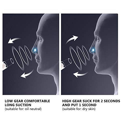 6 tipos de instrumento de succión de eliminación de espinillas domésticas recargables, herramienta de eliminación de espinillas de limpieza de poros faciales con 6 cabezales de succión