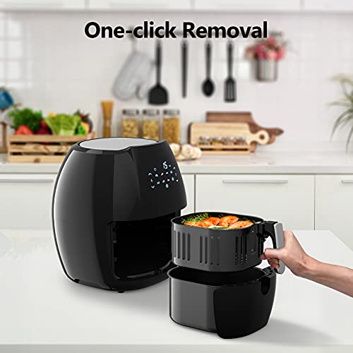 7L Freidora sin Aceite, 1800W Freidora de Aire Pantalla LED Táctil, Air Fryer con Función Mantener Caliente 7 Programas Preestablecido, Temperatura y tiempo Ajustable, Sin BPA ni PFOA