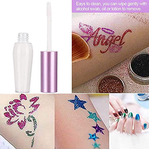 7ml Pegamento Brillante Adhesivo Para El Cuerpo Tatuaje Temporal Brillo En Polvo Pegamento Pintura Corporal Cara Cejas Uñas Tatuaje Gel Herramienta De Belleza