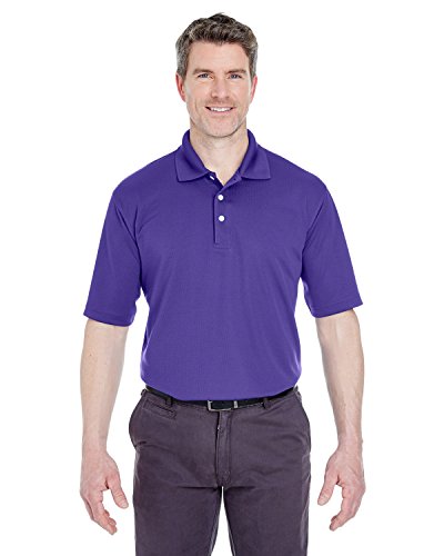 8445 UC MEN STAIN RELEASE PERF POLO PURPLE 5XL