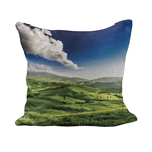 945 Funda De Cojín Toscana, Valle Al Atardecer Granja Toscana Escapada Villa Prado Tierra Cultivada Fundas De Almohada Exquisito Oficina Fundas para Cojines 45X45Cm Decoración del Hogar