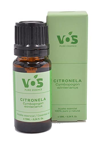 Aceite esencial de Citronela - 100% Puro y natural - Para repeler insectos y mosquitos, antiinflamatorio y purifica el ambiente - 10ml