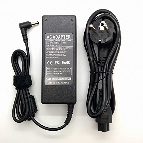 Adaptador Cargador Nuevo Compatible para portátiles ASUS X, V, P, Z Series del listado 19V 4,74a o Inferior con Punta de 5,5mm x 2,5mm