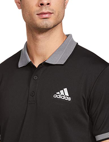 adidas Club Solid Polo de Tenis, Hombre, Negro, S