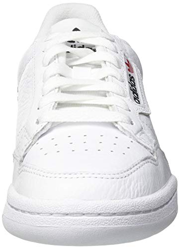 Adidas Continental 80, Zapatillas de Gimnasia Hombre, Blanco (FTWR White/Scarlet/Collegiate Navy FTWR White/Scarlet/Collegiate Navy), 45 1/3 EU