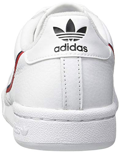 Adidas Continental 80, Zapatillas de Gimnasia Hombre, Blanco (FTWR White/Scarlet/Collegiate Navy FTWR White/Scarlet/Collegiate Navy), 45 1/3 EU