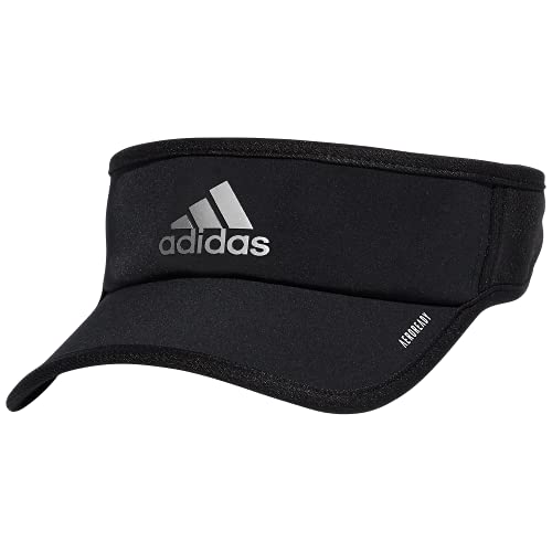 adidas Men's Superlite Performance Visor, Black/Silver Reflective, One Size