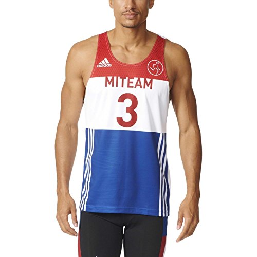 adidas miozwe Ego Singlet Tank, Todo el año, Hombre, Color White/Croyal/Powred, tamaño Extra-Large