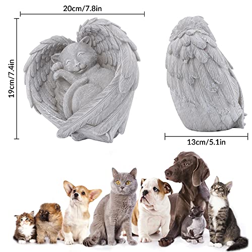 Aedcbaide Piedra conmemorativa para mascotas, lápida conmemorativa para mascotas, tumba para mascotas, devoción para perros y gatos, piedra de memoria para jardín(gato)