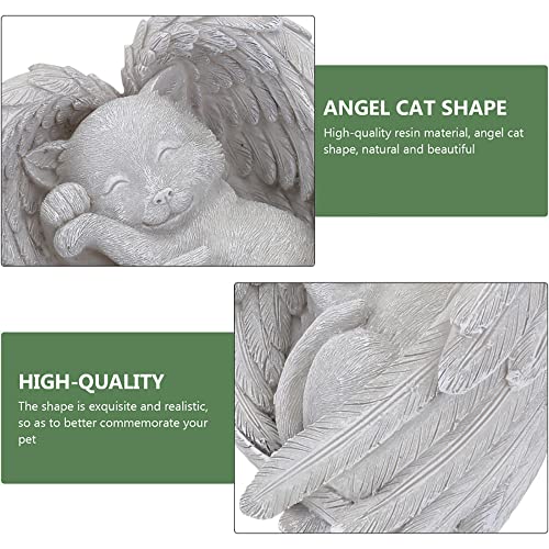 Aedcbaide Piedra conmemorativa para mascotas, lápida conmemorativa para mascotas, tumba para mascotas, devoción para perros y gatos, piedra de memoria para jardín(gato)