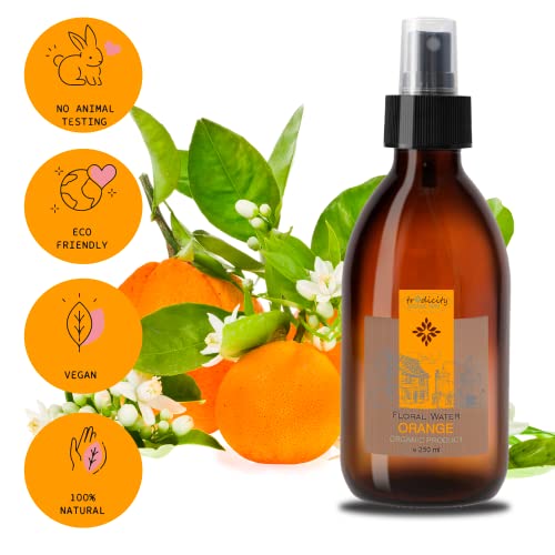 Agua Floral de Naranja Ecologico · Hidrolato de Naranja Bio · Astringente Facial, Piel Grasa, Hidratante Corporal & Facial, Calmante · Agua de Naranja Natural para el Cuidado de la Piel - 250 ml