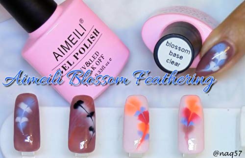 AIMEILI Blossom Gel Esmalte Semipermanente De Uñas Soak Off UV LED Uñas De Gel Transparente Magic Blooming Flores Gel Nail Art 10ml