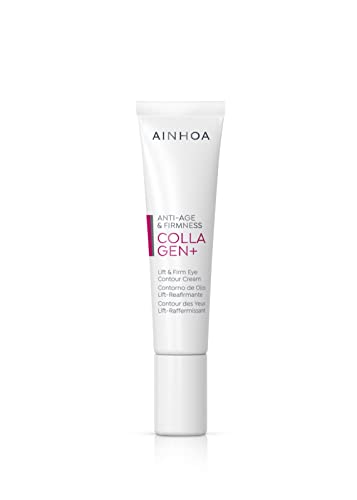 AINHOA Cosmetics – COLLAGEN+ Contorno de Ojos Lift-Reafirmante 15 ml – Corrector ojeras, Antiojeras Mujer, Antiarrugas, Lifting y Anti-bolsas con Colágeno marino – Día/Noche- Calidad Profesional