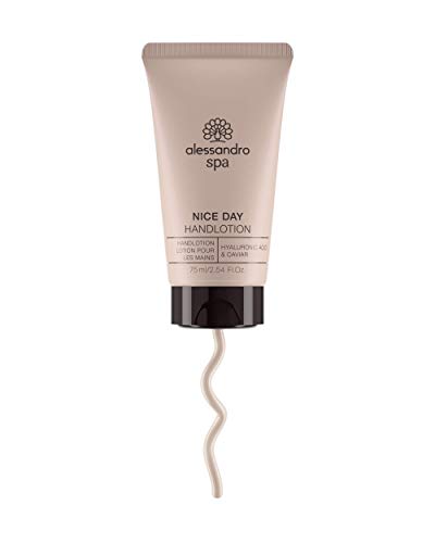 Alessandro Spa Nice Day - Crema de manos ligera con ácido hialaurónico y Caviar, 75 ml