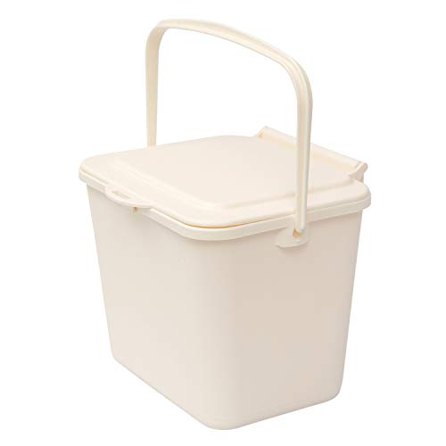 All-Green Cubo de basura para compost, color crema, 5 litros (5 L)