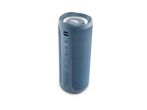 Altavoz Upper 3 de Vieta Pro, con Bluetooth, True Wireless, Micrófono, Radio FM, 10 Horas de autonomía, Resistencia al Agua IPX7, Entrada Auxiliar y sistema de luces; Color Azul.