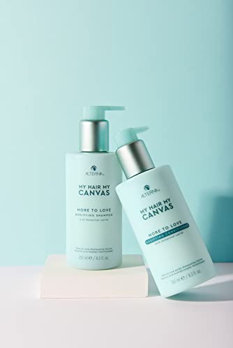 Alterna Haircare Mi pelo mi lienzo Más para amar Champú corporal vegano, 8.5 fl oz | Caviar botánico, aporta plenitud y movimiento al cabello | Sin sulfatos