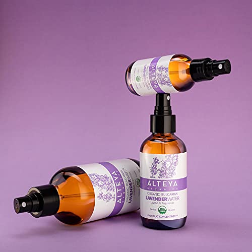 Alteya Orgánico Lavanda Agua Spray 120 ml - 100% USDA certificado orgánico Auténtico Natural Flor Agua Vapor destilado y vendido directamente por el Lavender Grower Alteya Organics