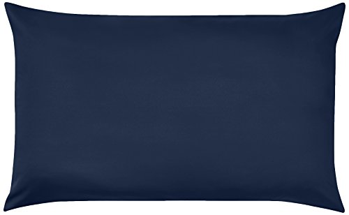 Amazon Basics - Funda de almohada de microfibra, 2 unidades, 50 x 80 cm - Azul marino
