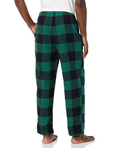Amazon Essentials Flannel Pajama Pant Pantalones Casuales, Verde, Cuadros de Vichy Grandes, S