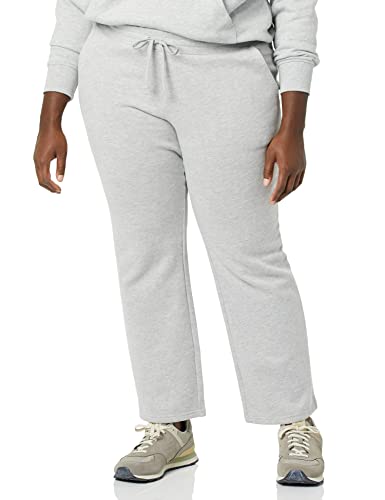 Amazon Essentials Women's Relaxed-Fit French Terry Fleece Sweatpant Pantalones, Gris Mezcla, XL