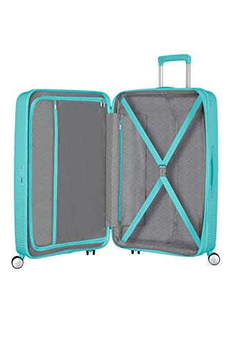 American Tourister Soundbox - Spinner L Expandible Maleta, 77 cm, 97/110 L, Azul (Poolside Blue)