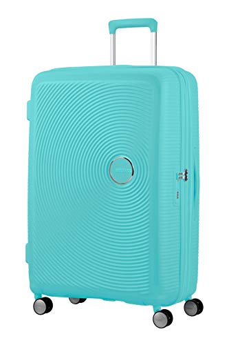 American Tourister Soundbox - Spinner L Expandible Maleta, 77 cm, 97/110 L, Azul (Poolside Blue)