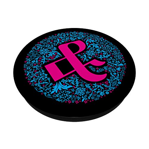 & Ampersand Floral Tipografía Arte para Font Nerds PopSockets PopGrip Intercambiable