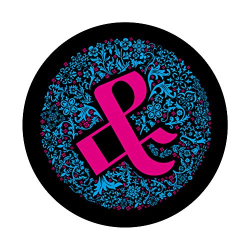 & Ampersand Floral Tipografía Arte para Font Nerds PopSockets PopGrip Intercambiable