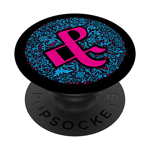 & Ampersand Floral Tipografía Arte para Font Nerds PopSockets PopGrip Intercambiable