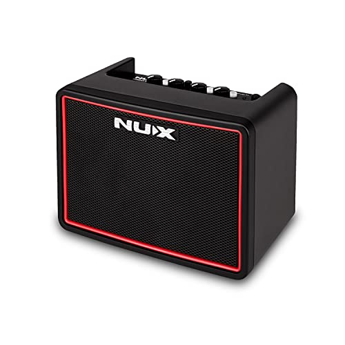 Amplificador de guitarra de sobremesa portátil Nux Mighty Lite BT (alimentado por un adaptador de red de 9 V, conexión USB mediante powerbank o pilas de tamaño 6AA), negro.