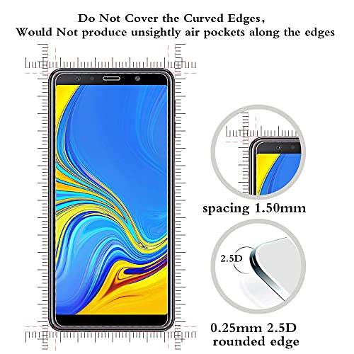 ANEWSIR [2 Pack] Protector de Pantalla para Samsung Galaxy A7 2018 Samsung A7 2018 Protector Pantalla, Samsung A7 2018 Cristal Templado [Resistente a Arañazos] [Ultra-Transparente] [Sin Burbujas]