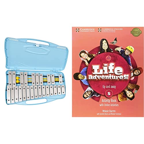 Angel AX25K Glockenspiel (25 tonos) + Life Adventures Level 5 Activity Book with Home Booklet and Online Activities: Up and away Paquete de productos – 22 agosto 2018